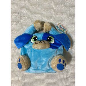 Plush Lunch Box Hungry Pup Pet Insulated Blue Animal Bag Kids School
